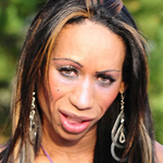 Dark skinned tranny with a real wild side!